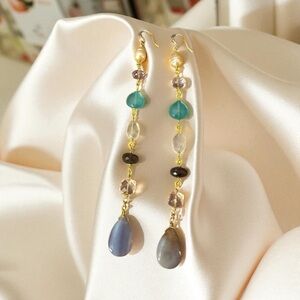 Handmade Gemstone Dangle Earrings